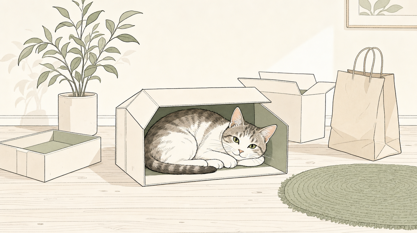 猫が箱や狭い場所に入りたがる本当の理由|科学が証明した『安心』と5つの本能