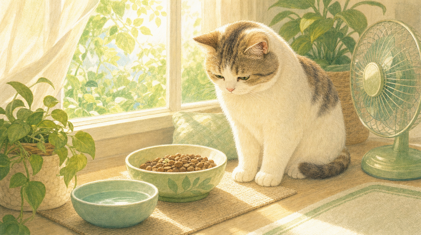 猫が夏にご飯を食べない|夏バテの見分け方と食欲を取り戻す7つの対策