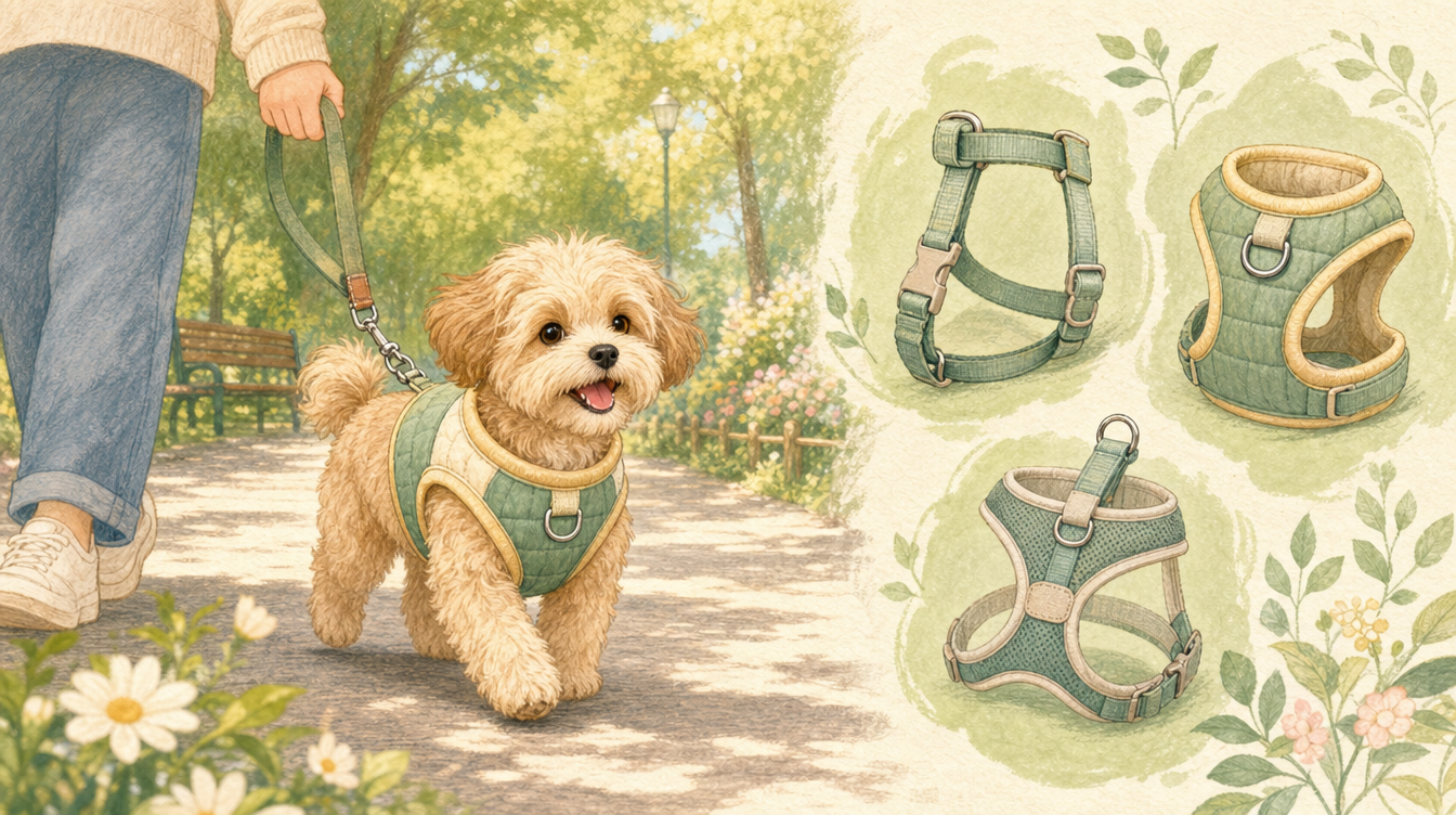 犬のハーネスの選び方完全ガイド|H型・ベスト型・8の字型の違いと犬種別おすすめタイプ